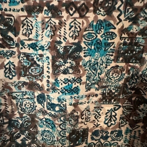 Christopher & Banks Maxi Skirt Size 16 Brown/Blue - Picture 2 of 4